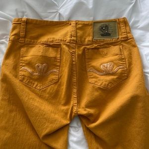 Mustard yellow flare Jean